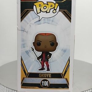 Funko Okoye Pop Figure with Purple and Black Outfit